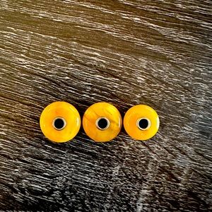 Trollbeads set of three Alabaster beads